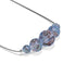 Indigo | Argent sterling .925 | Collier fermoir infini en verre luciole